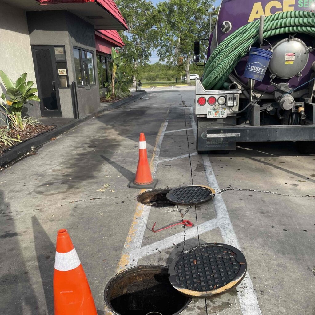 ACE supports a fast food food’s commercial Spring Hill septic system