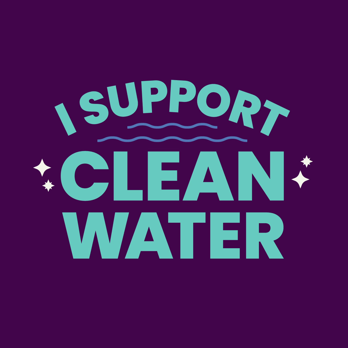 I Support Clean Water Logo